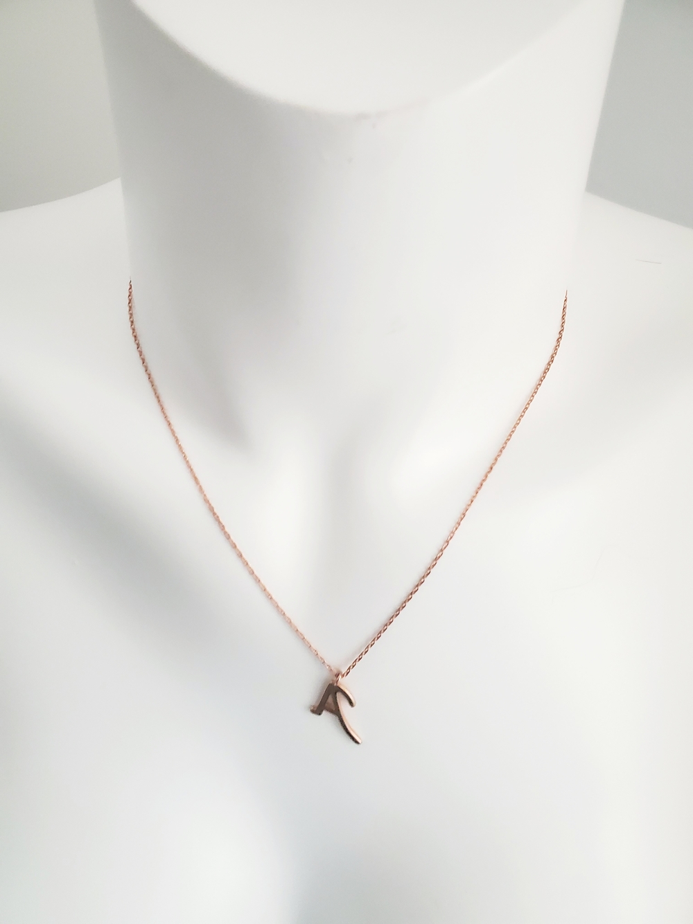 Rose Gold Initial 'A' Pendant Necklace - Women Jewelry